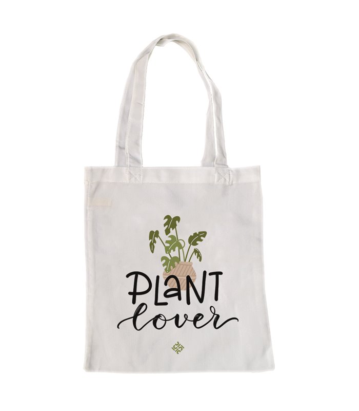 Bolsa de tela Blanca con Plant Lover | Tote Bag Botánica