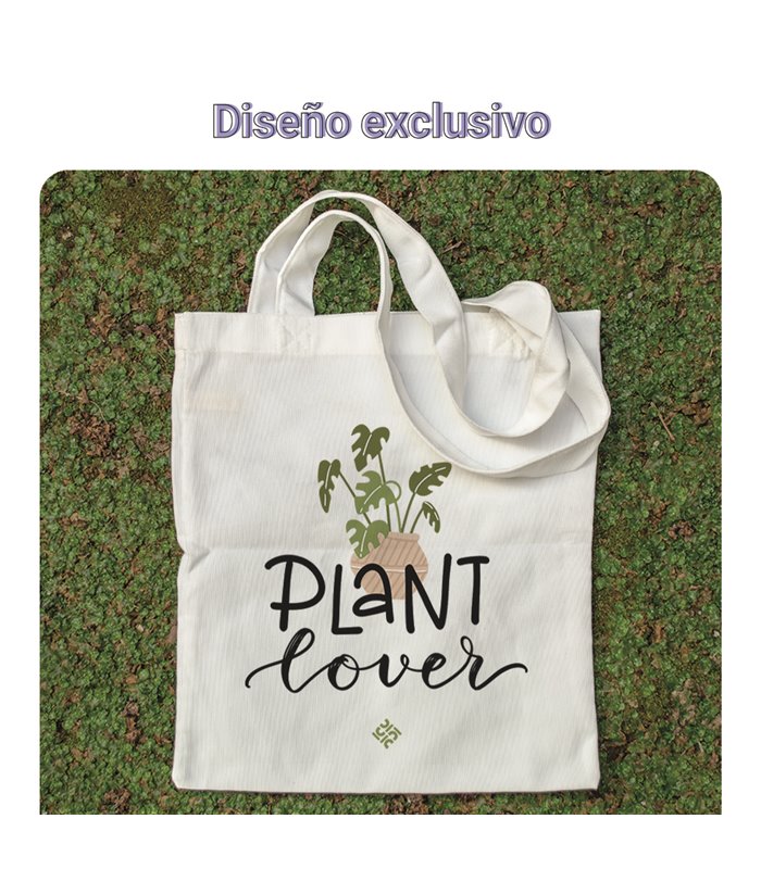 Bolsa de tela Blanca con Plant Lover | Tote Bag Botánica