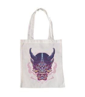 Bolsa de tela Blanca con Demonio Oni | Tote Bag I Love Japan