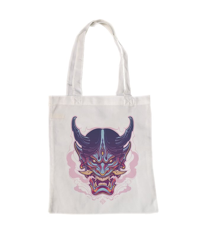 Bolsa de tela Blanca con Demonio Oni | Tote Bag I Love Japan