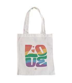 Bolsa de tela Blanca con Love | Tote Bag LGBTIQ+