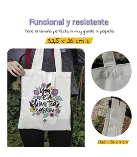 Bolsa de tela Blanca con You are a limited edition | Tote Bag Frases