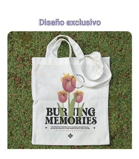 Bolsa de tela Blanca con Burning memories | Tote Bag Frases