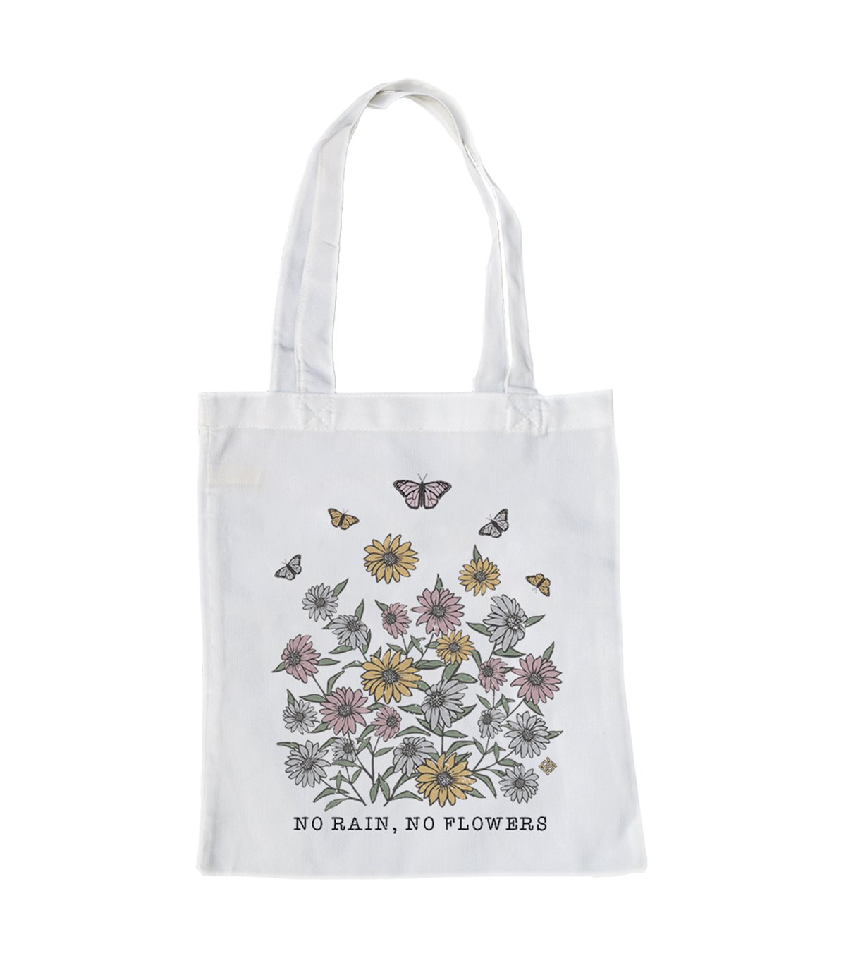 Compra Bolsa de Tela Blanca No rain no flowers Env o 24h