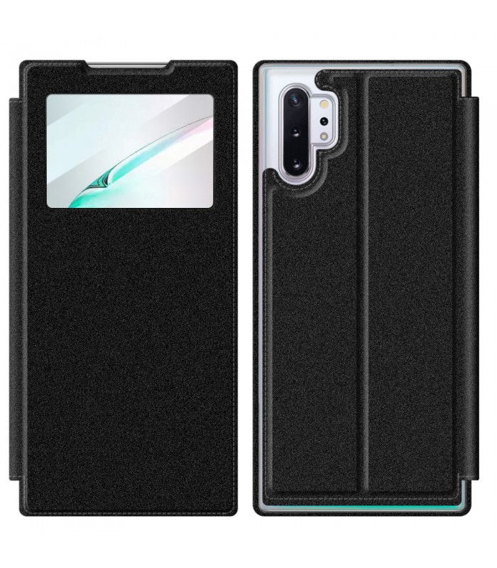 Funda Libro Samsung Galaxy Note 10 Plus Negro con Silicona TPU Resistente para Smartphone