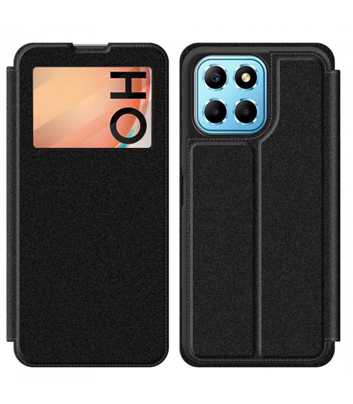 Funda Libro Honor X8 5G Negro con Silicona TPU Resistente para Smartphone