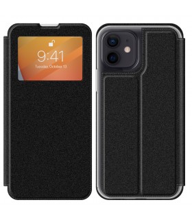 Funda Libro iPhone 12 / 12 Pro Negro con Silicona TPU Resistente para Smartphone