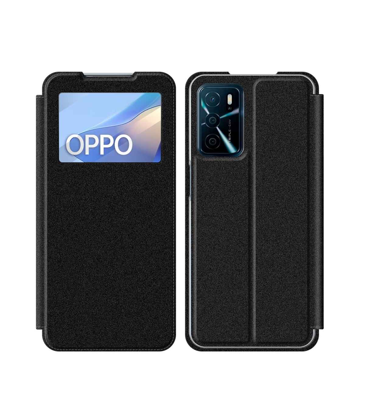 Comprar Funda Libro [OPPO A54s] Negro con Silicona TPU Resistente para  Smartphone