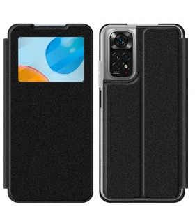 Funda Libro Xiaomi Redmi Note 11 Negro con Silicona TPU Resistente para Smartphone