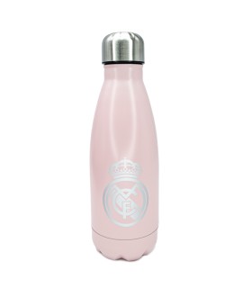 Botella Aluminio | Real Madrid | Rosa con Escudo|550ML