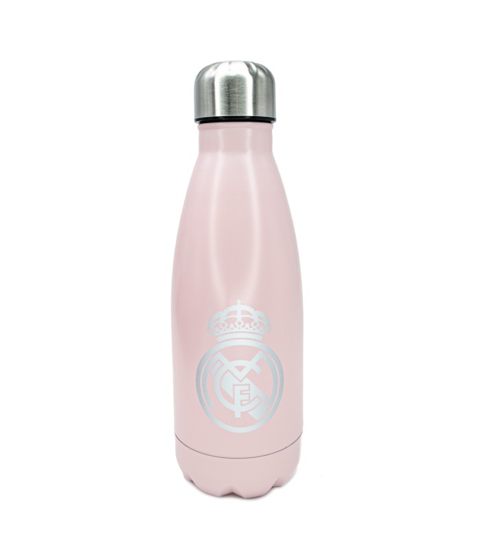 Botella Aluminio | Real Madrid | Rosa con Escudo|550ML