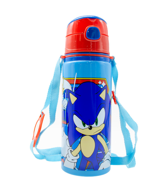 Cantimplora aluminio - Sonic The Hedgehog | 600ml - rojo y azul