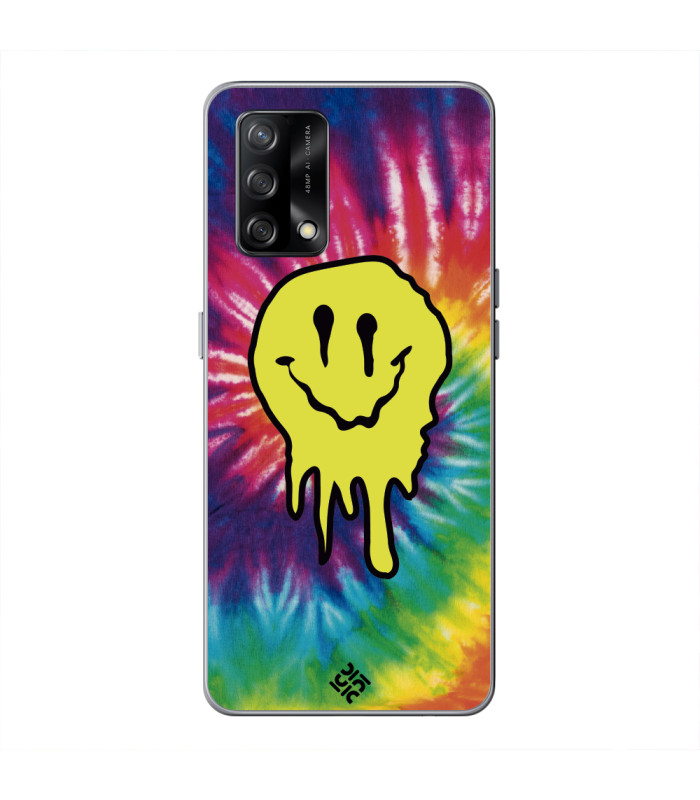 Funda en LIQUIDACIÓN para [Oppo A74 4G] Dibujo Tendencias [ Sonrisa Smile Swirl Abstracto ] de Silicona