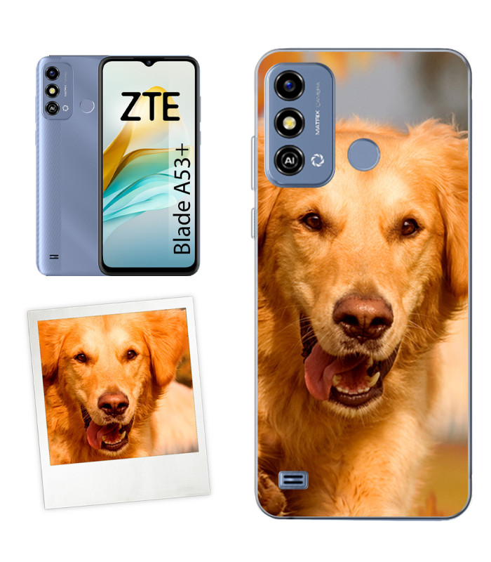 Personaliza tu Funda ZTE Blade A53 de Silicona Flexible Transparente Carcasa Case Cover de Gel TPU para Smartphone