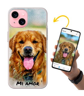 Funda de móvil Ilustradación de mascota estilo Acuarela 🐱🐶 | iPhone