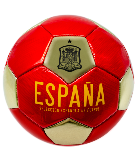 Balón Fútbol España - Talla 5 - Balón Escudo España Rojo Amarillo
