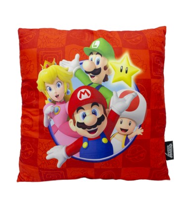 Cojín Super Mario | 36cm x 36cm | Nintendo| Licencia Oficial