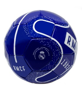 Balón Real Madrid Azul| Balón RMCF Azul Eléctrico con Escudo | Talla 5 | Producto Oficial