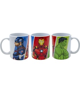 Taza Cerámica Los Vengadores | Taza cerámica 350ml | Avengers | Capitán América, Iron Man, Hulk