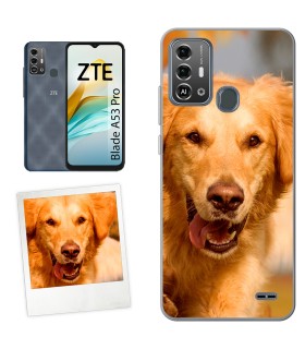 Personaliza tu Funda ZTE Blade A53 Pro de Silicona Flexible Transparente Carcasa Case Cover de Gel TPU para Smartphone