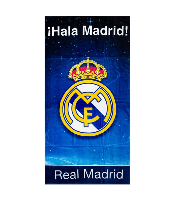 Toalla Oficial Real Madrid - Algodón 100% - 70x140 cm - Ideal para Piscina y Playa