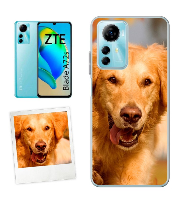 Personaliza tu Funda ZTE Blade A72s de Silicona Flexible Transparente Carcasa Case Cover de Gel TPU para Smartphone