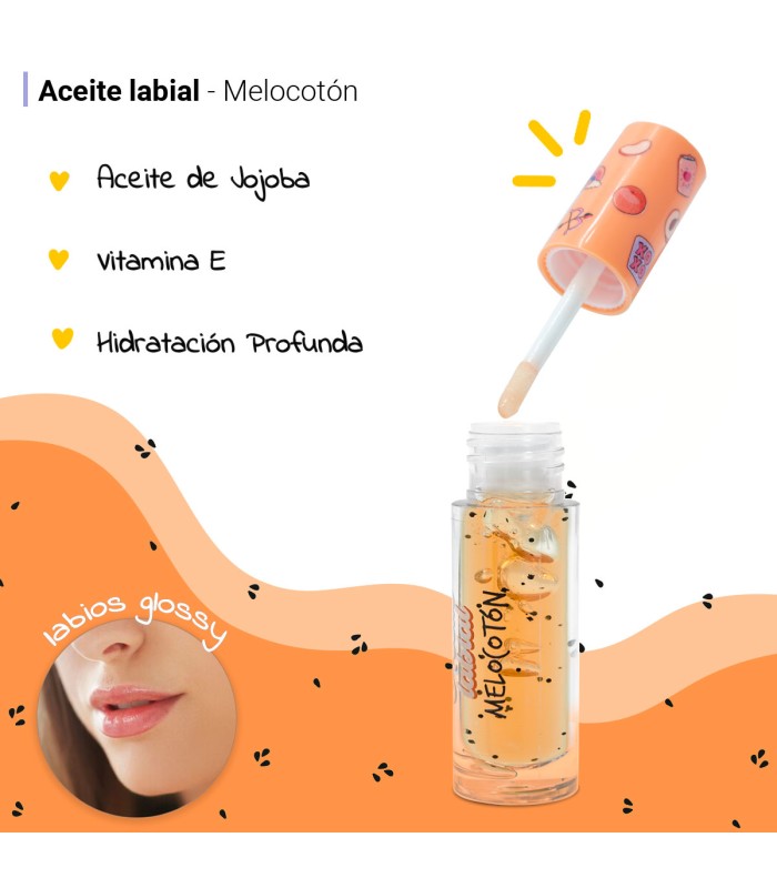 Aceite Labial Melocotón - 3,6ml | Vegana & Cruelty Free - The Fruit Company