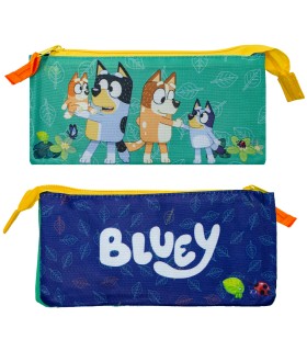 Estuche Portatodo | Bluey | Tres compartimentos | Producto Oficial