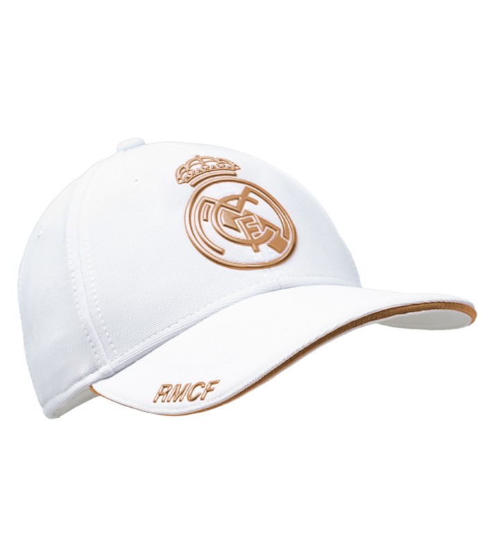 Gorra Real Madrid - Escudo Dorado | Gorra Blanca Adulto Unisex - Producto Oficial