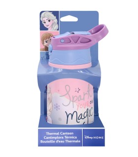 Botella de Aluminio Flip Frozen 500ml | Cantimplora Infantil Reutilizable | Producto Oficial Disney