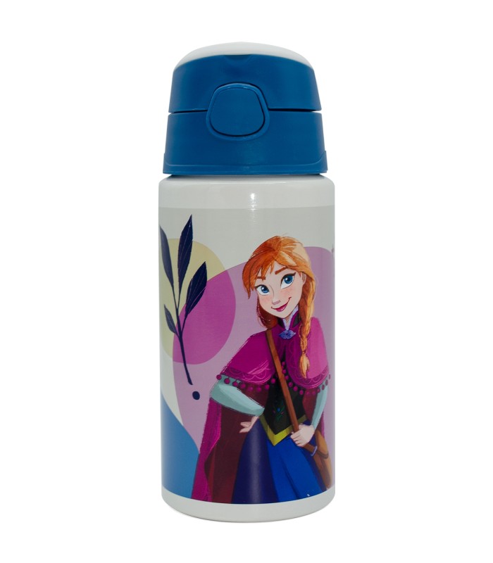 Botella de Aluminio Flip Frozen 500ml | Cantimplora Infantil Reutilizable | Producto Oficial Disney