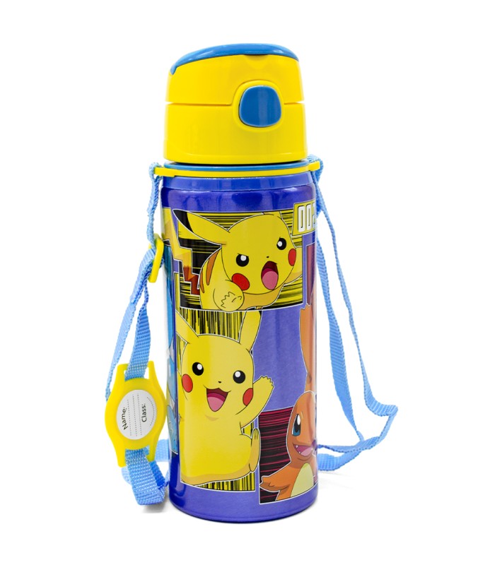 Cantimplora aluminio con pajita - Pokemon Kanto| 600ml | Evoluciones