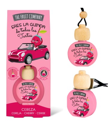 Ambientador Coche - The Fruit Company  | CEREZA 6,5 ml | Olor Limpio