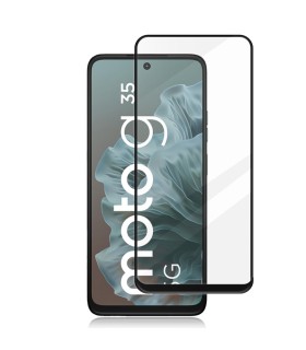 Protector de pantalla completo para Motorolo Moto G35 5G - Cristal templado Full Glue con borde Negro