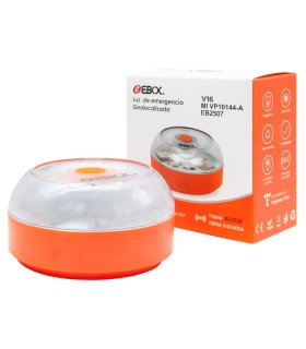 Baliza V16 Homologada DGT IoT Conectada | Luz Emergencia Coche 1 km 360° | SIM Integrada, IP54, Pila Incluida