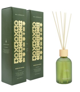 SEAL AROMAS Mikado Bosque de Navidad Pack 2 x 100 ml | Aroma Pino y Eucalipto Natural | Duración 60 Días | 6 Palos de Bambú