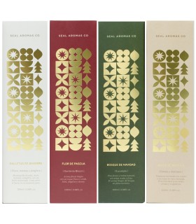 SEAL AROMAS Pack 4 Mikados Navidad 100 ml | Bosque, Galletas, Flor y Dulce de Navidad | Aromas Naturales con Palos de Bambú