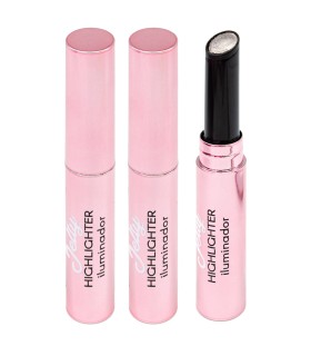 The Fruit Company Pack 3 Iluminadores en Barra Starlit Silver | Jelly Highlighter Gelatina Facial | Brillo Natural Efecto Glow