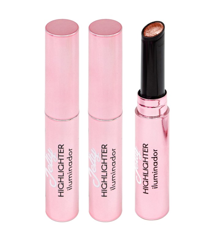 The Fruit Company Pack 3 Iluminadores en Barra Brown Sugar | Jelly Highlighter Gelatina Facial | Brillo Bronceado Natural