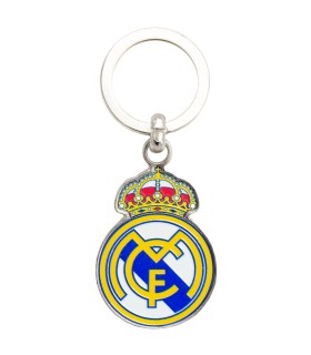 Llavero Real Madrid Escudo Metálico Oficial | Accesorio Deportivo y de Colección | Hecho de Metal Resistente y Elegante