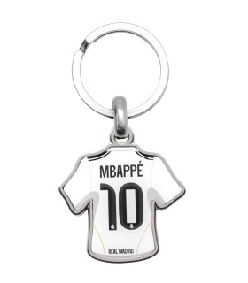 Llavero Real Madrid Mbappé Nº10 Metálico Camiseta | Producto Oficial CF | Regalo para Fans y Coleccionistas | Metal Resistente