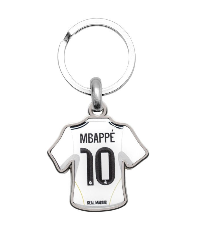 Llavero Real Madrid Mbappé Nº10 Metálico Camiseta | Producto Oficial CF | Regalo para Fans y Coleccionistas | Metal Resistente