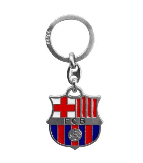 Llavero FC Barcelona Escudo Metálico en Relieve | Producto Oficial | Diseño Azulgrana Esmaltado | Regalo para Fans