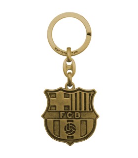 Llavero Metálico Oficial FC Barcelona con Escudo en Relieve Dorado | Producto Licenciado | Regalo para Fans del Barça