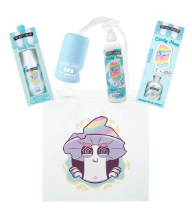 The Fruit Company Pack Regalo Nube de Colores Candy Shop con Bolsa de Tela – Ambientadores y Cuidado Personal