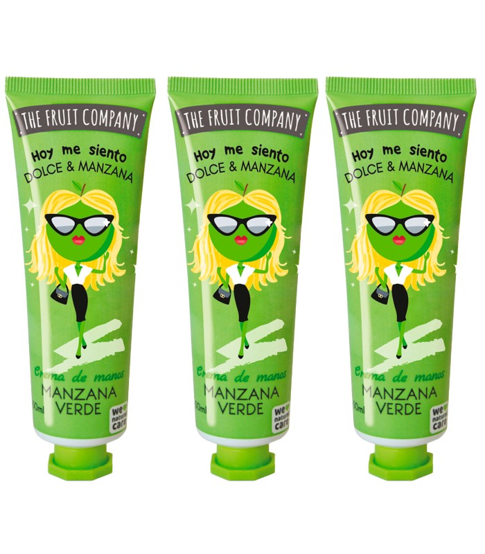 The Fruit Company Crema de Manos Manzana Verde 50 ml Pack 3 Unidades