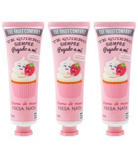 The Fruit Company Crema de Manos Fresa Nata 50 ml Pack 3 Unidades