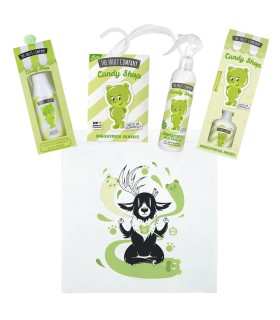 The Fruit Company Pack Regalo Osito de Gominola Candy Shop, set completo de ambientadores dulces con tote bag