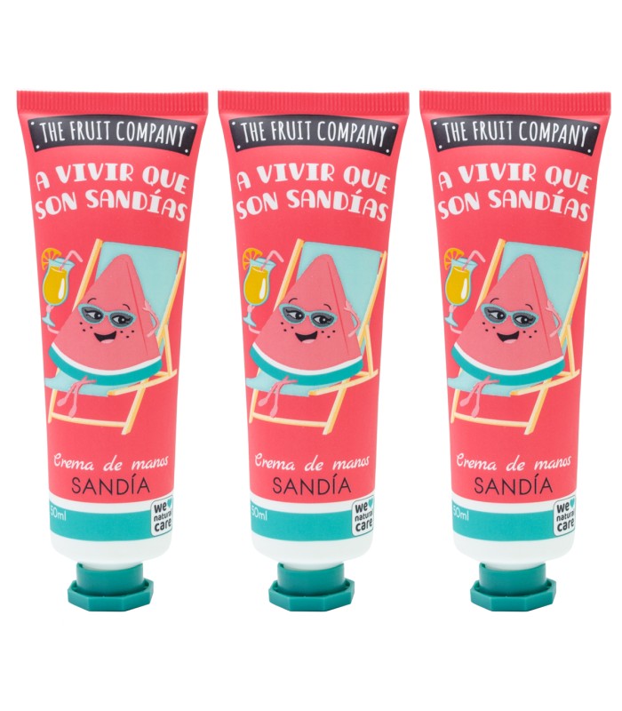 The Fruit Company Crema de Manos Sandía 50 ml Pack 3 Unidades