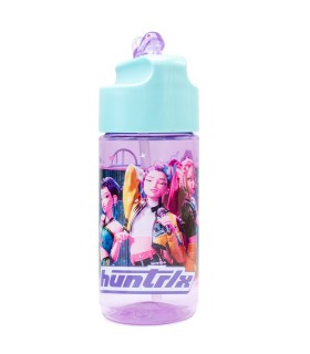 Botella Agua Infantil 430 ml KPOP Huntrix ECOZEN Rosa Antigoteo Libre BPA | Reutilizable Ligera Colegio y Deporte
